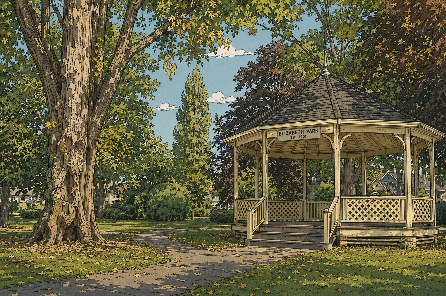 Elizabeth Park gazebo in Bellingham